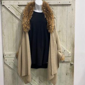 Linda Richards Luxury Tan Raccoon Fur Wrap